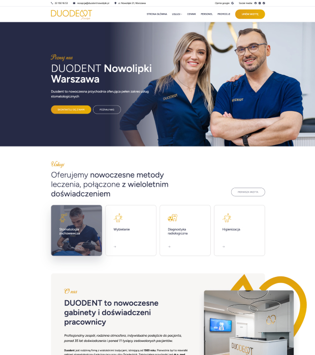 Serwis www dla kliniki stomatologicznej